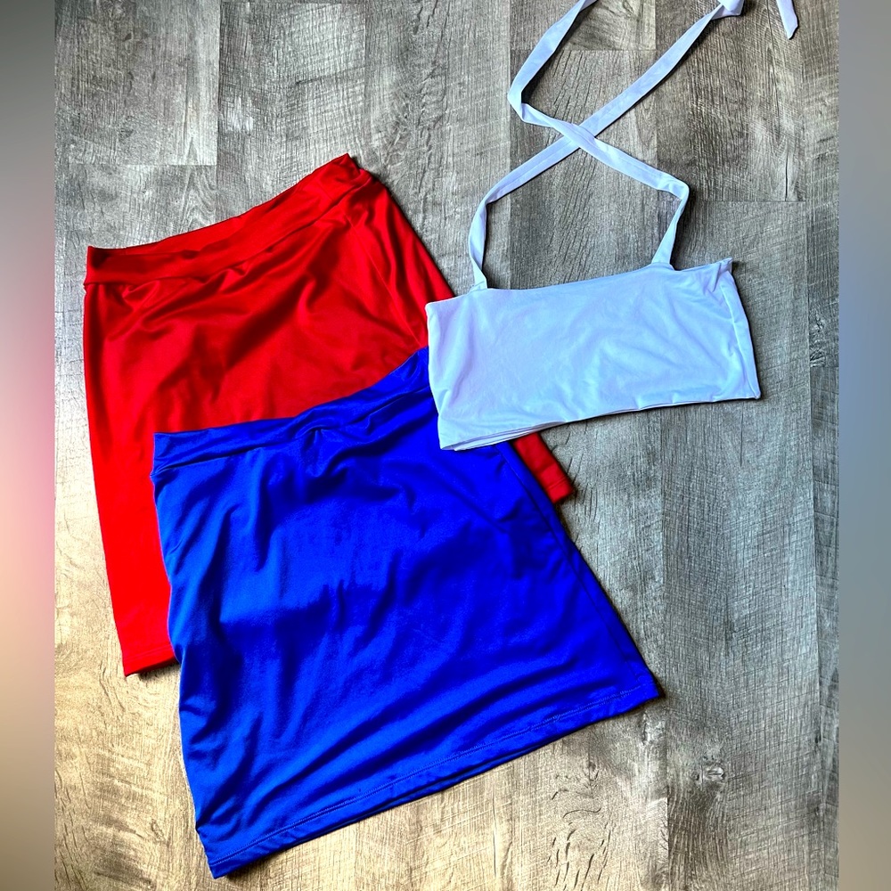 Crop top and 2 skirt combo